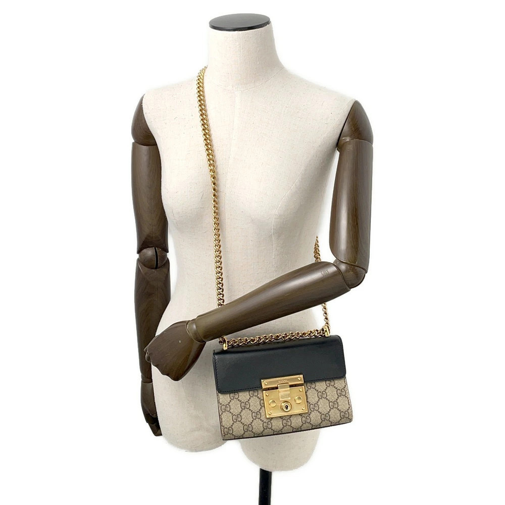 Gucci Padlock Shoulder Bag Chain Double Supreme GG - Picture 5 of 12